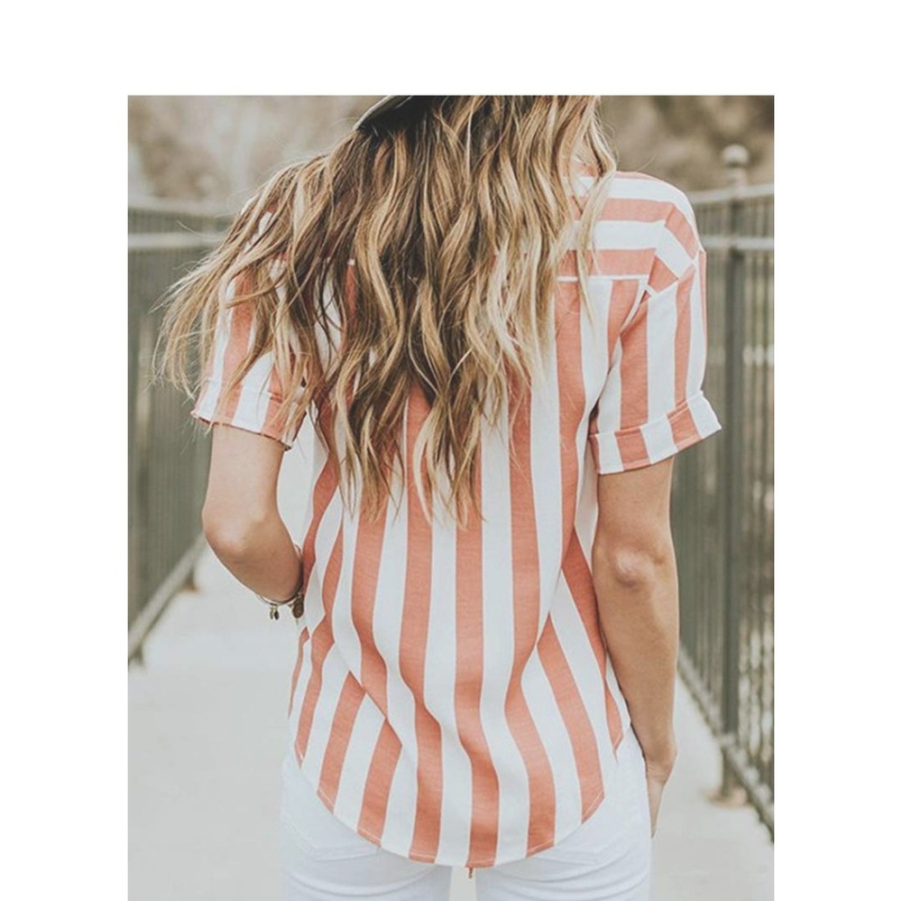 🖤HP🖤 NATALIA Preppy Creamsicle Striped Top - Picture 3 of 5